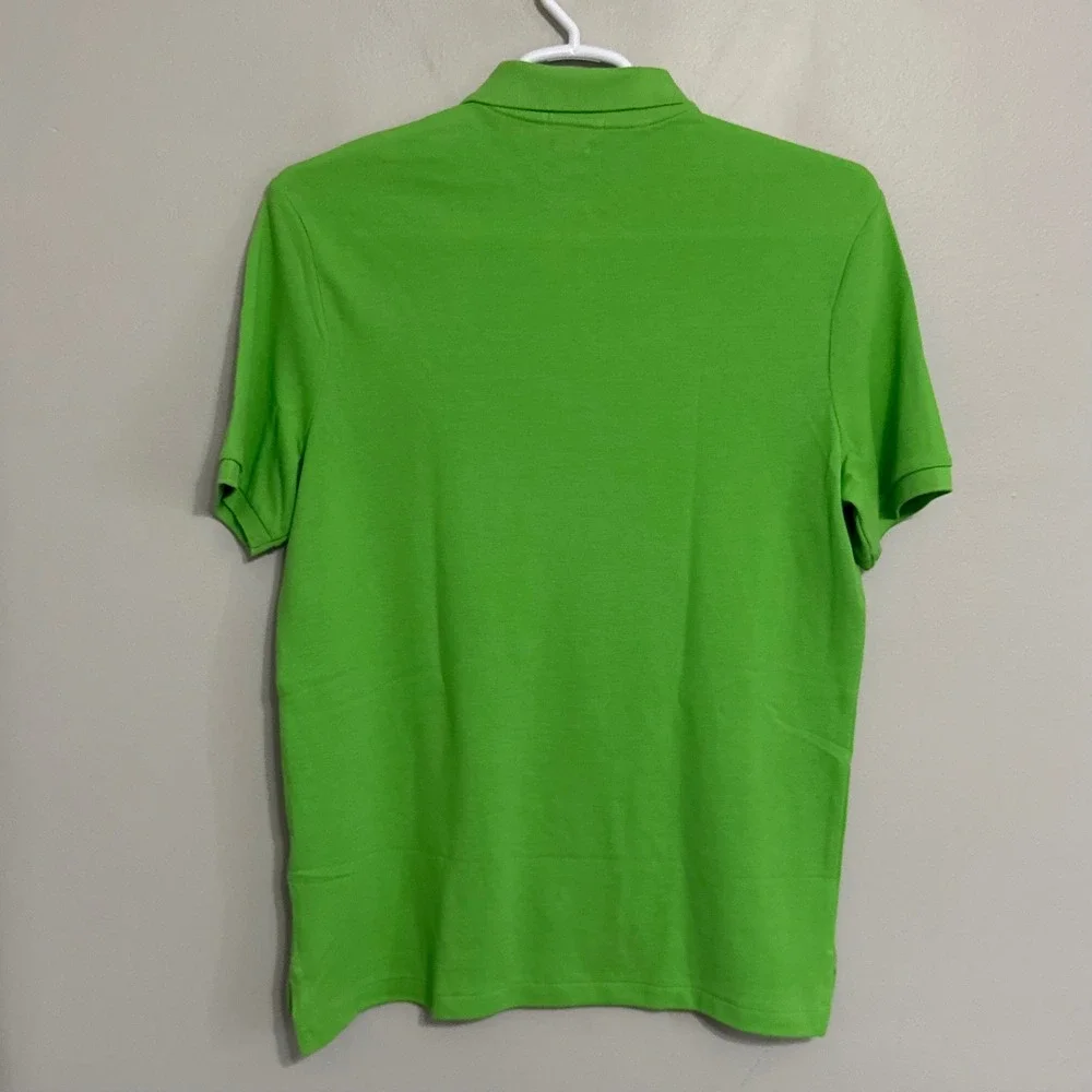 NEW Polo Ralph Lauren Mens Medium Green Classic Fit Mesh Cotton Polo Shirt